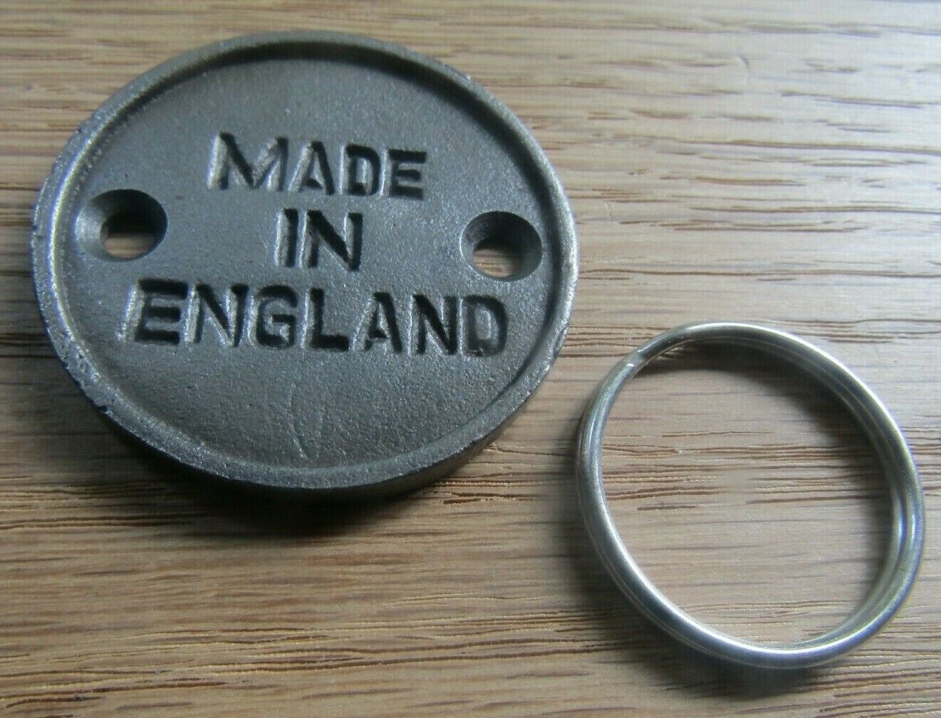 Made in England Cast Iron Key Ring.