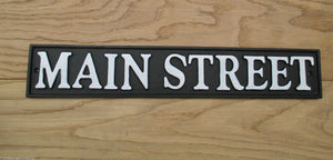 17inch Cast Iron Main Street Plaque.