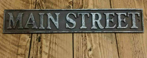 17inch Antique Iron Main Street Plaque.