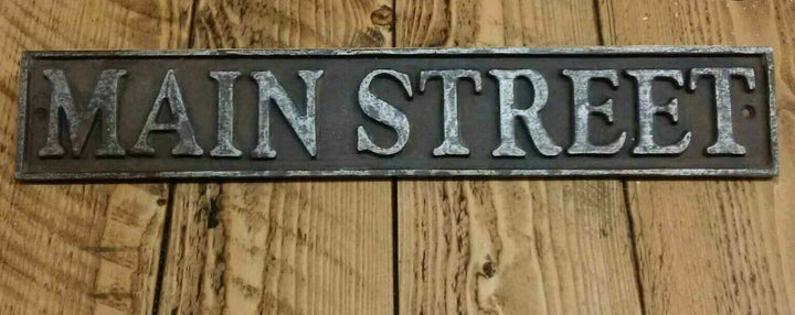 17inch Antique Iron Main Street Plaque.