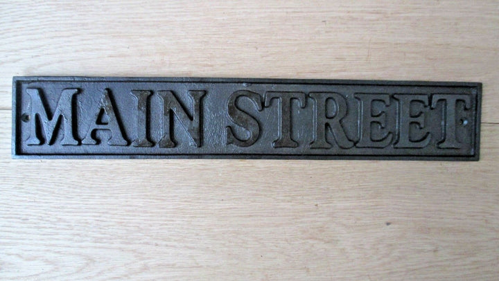 Cast Iron Main Street Plaque.