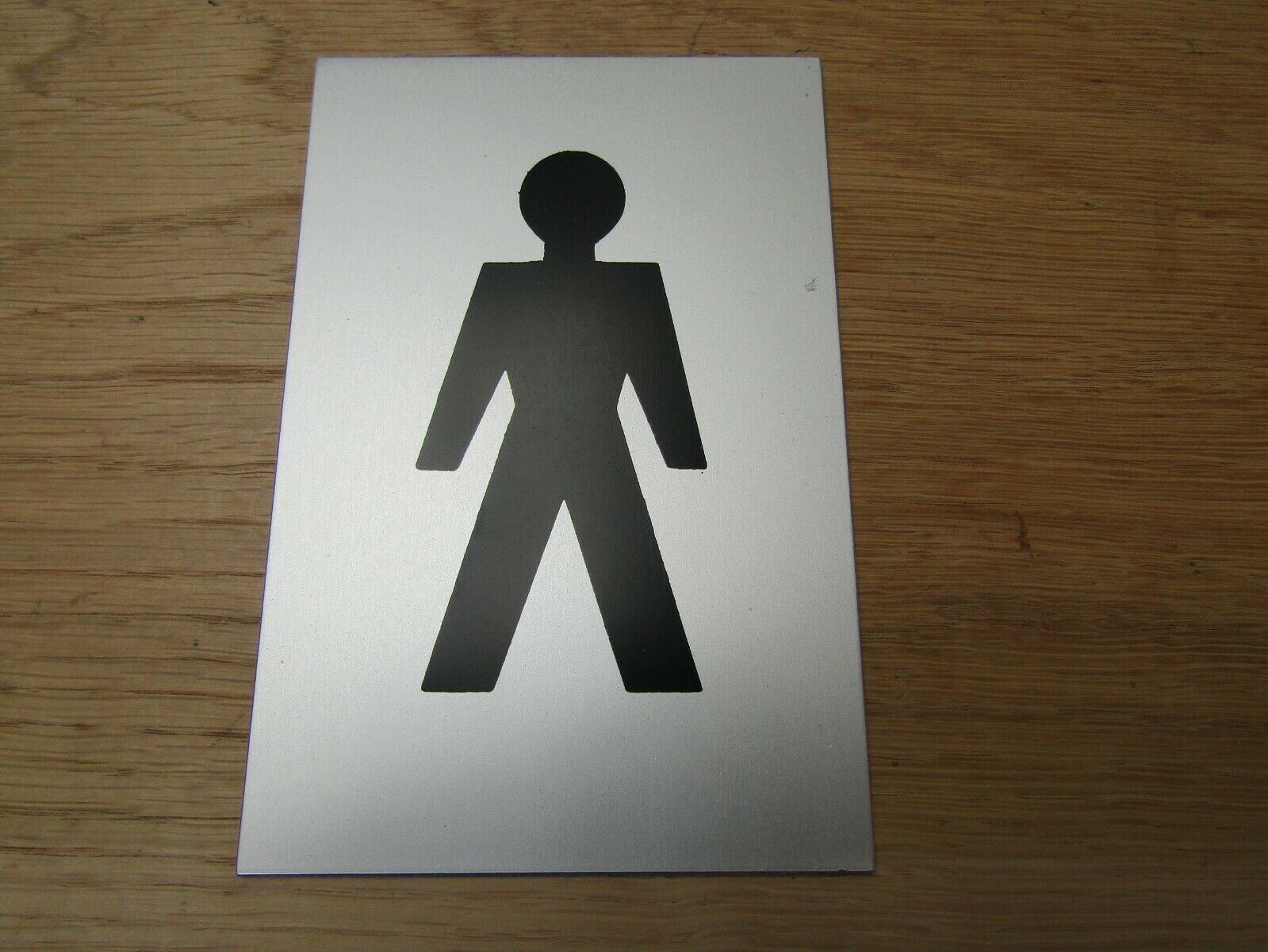 6inch Satin Aluminium Male Door Sign.
