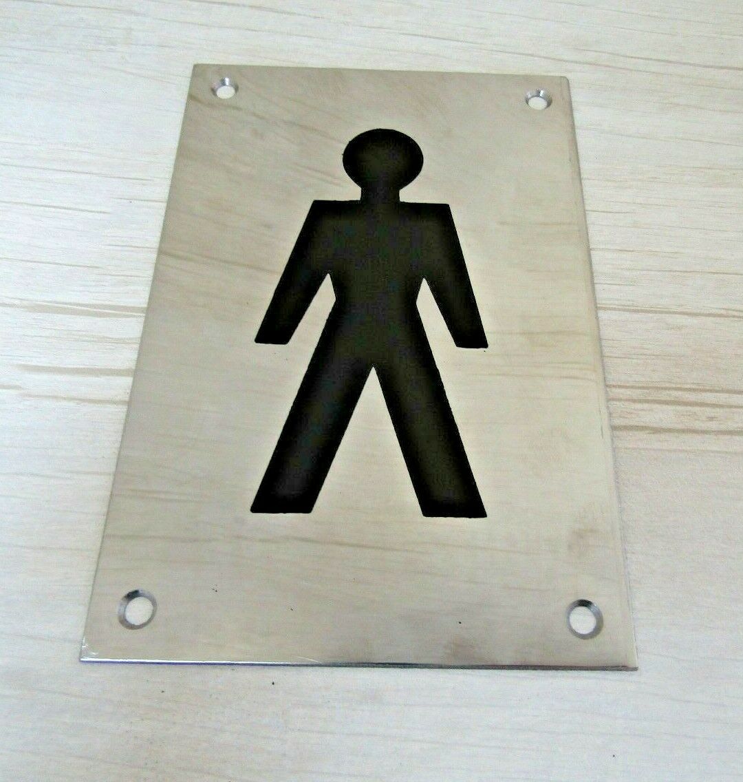 6inch Stainless Steel Male Door Sign.