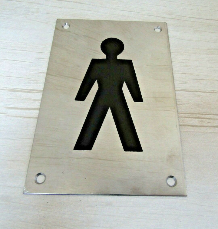 6inch Stainless Steel Male Door Sign.