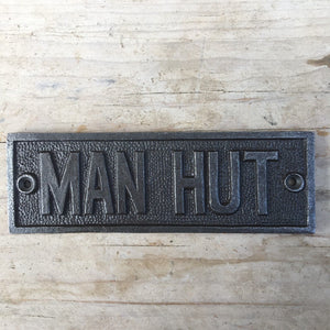 Cast Iron Manhut Plaque.