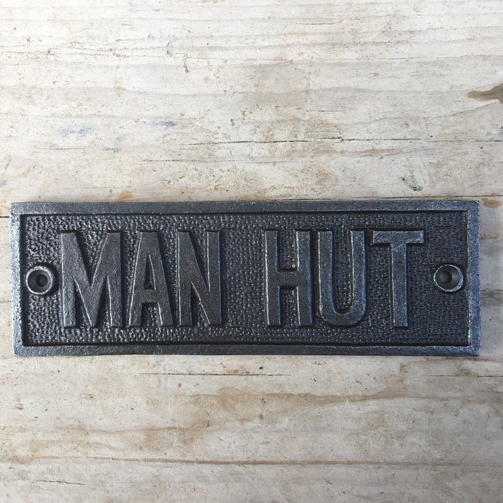 Cast Iron Manhut Plaque.