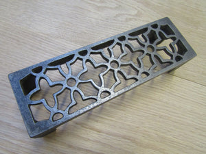 8.2inch X 2.75inch Floral Metric Air Brick Antique Iron.