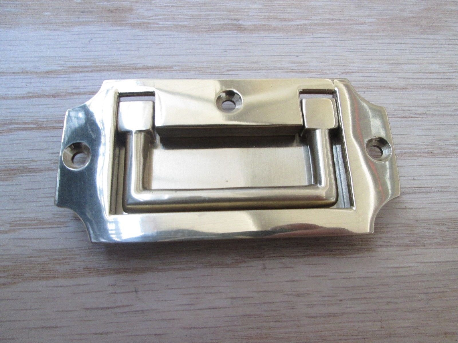 Military Flush Chest handle Polished Brass.