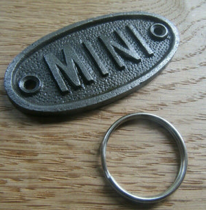 Mini - Iconic British Car Cast Iron Key Ring.