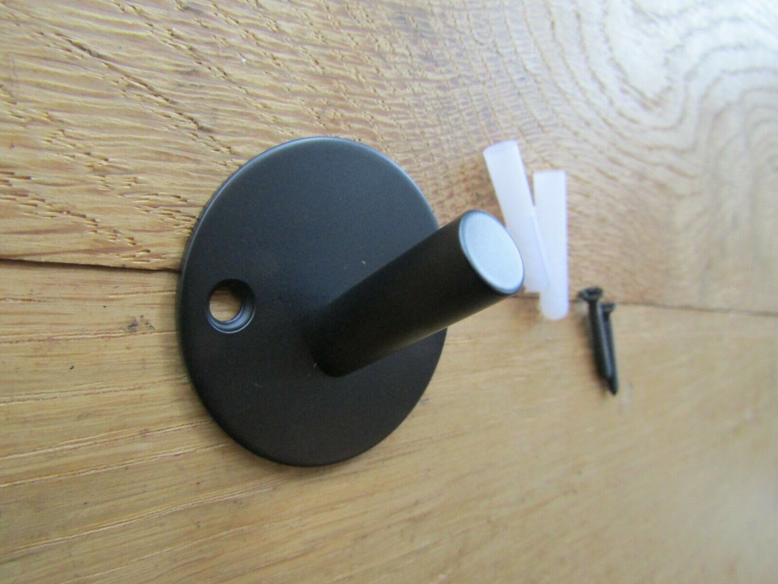 Modern Single Peg On Hook Matt Black.