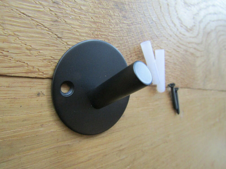 Modern Single Peg On Hook Matt Black.