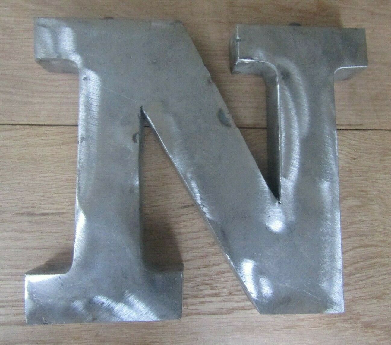 8inch Large Rustic Steel Letter N.