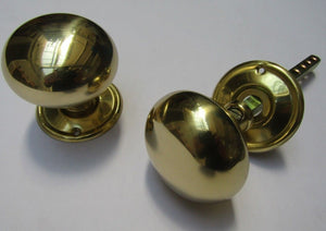 Mortice Door knob Natural Brass Cottage.