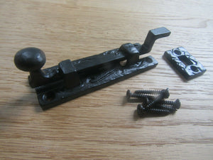 Black Antique Necked Cranked Knob Door Bolt.
