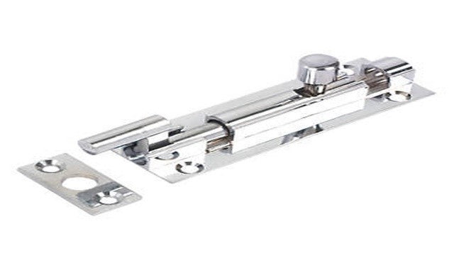 3inch Necked Door Bolt Polished Chrome.