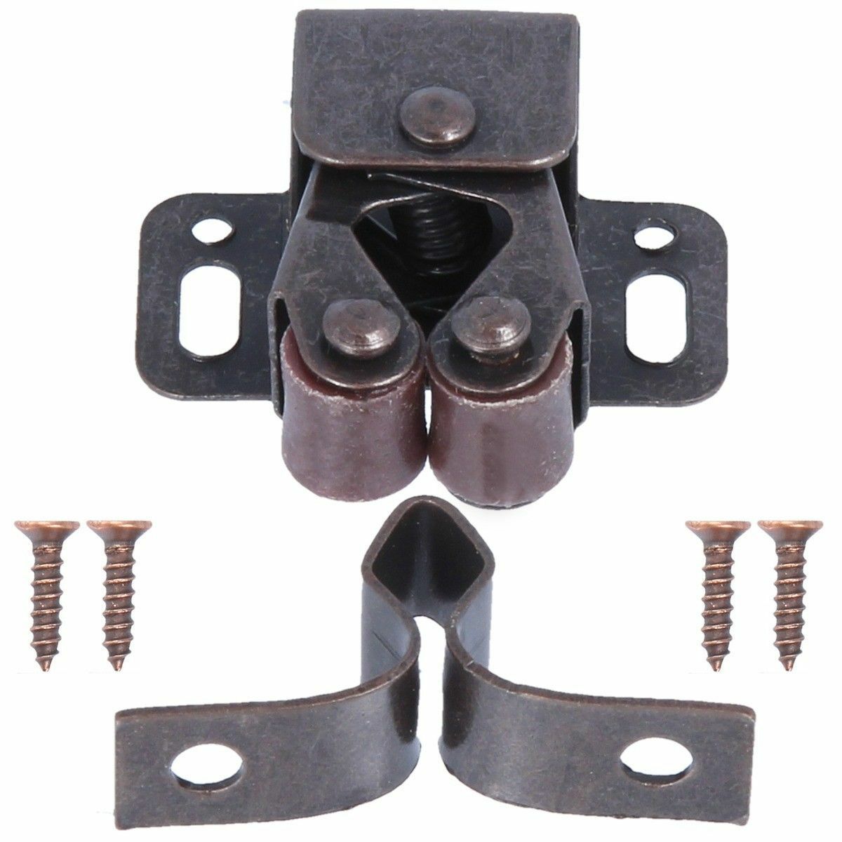 Pack of 10 Caravan double Roller Catch Antique Copper.