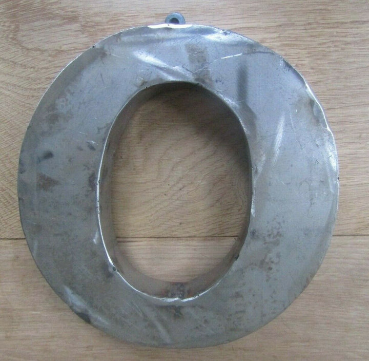8inch Large Rustic Steel Letter O.