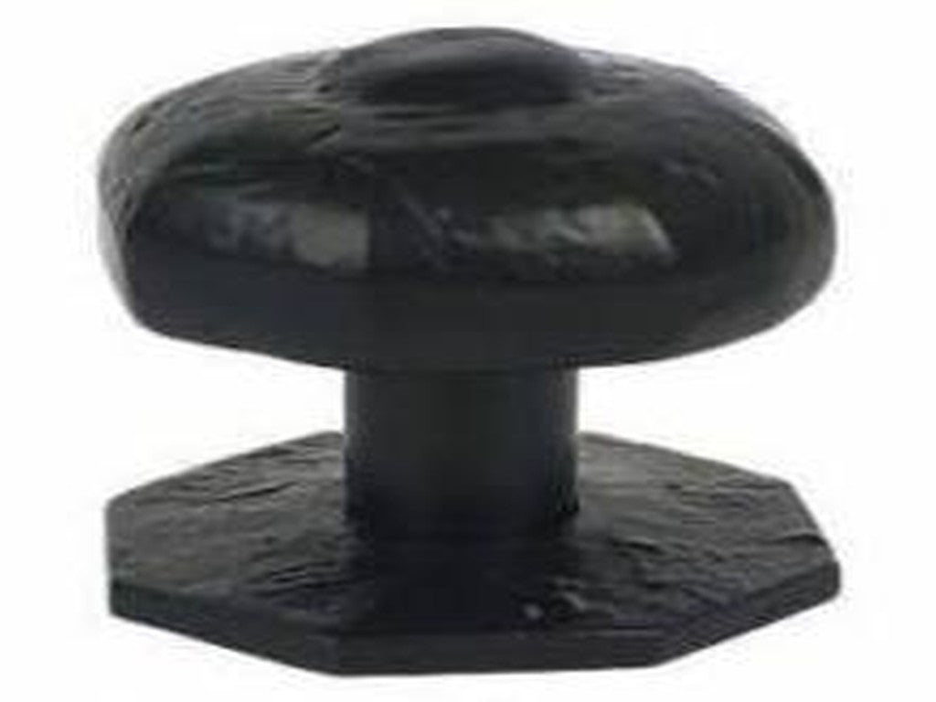 Octagonal Centre Door Knob Black Antique.