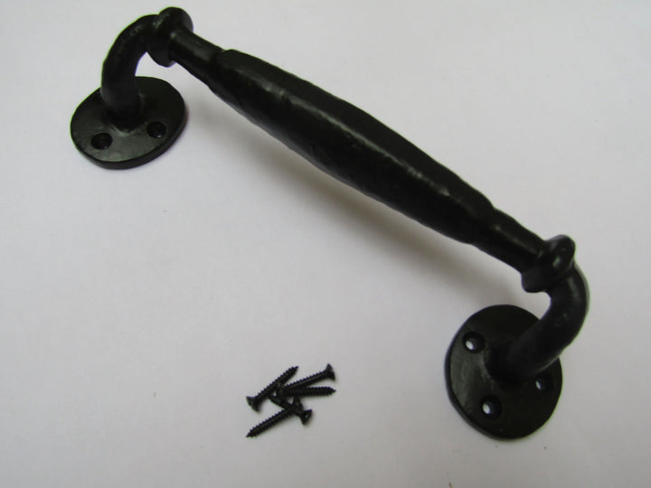 10inch Old English Rope Door Pull Handle Black Antique.