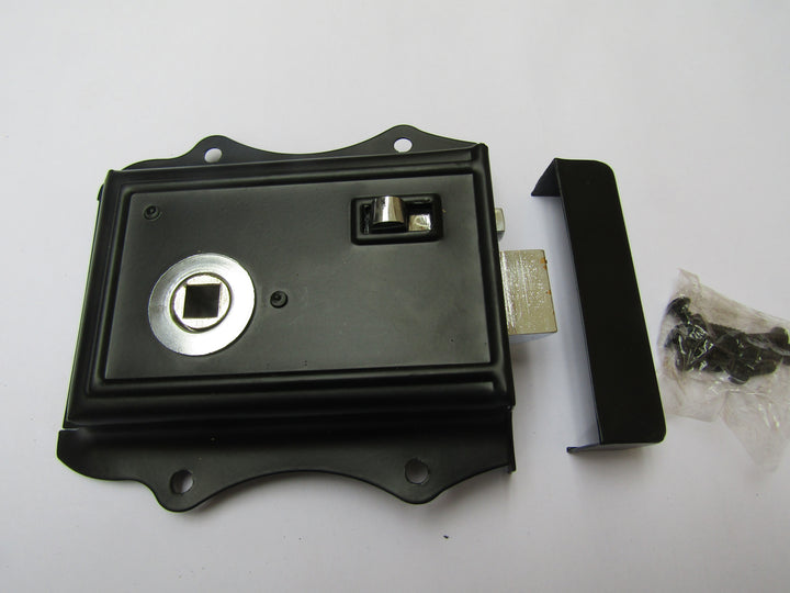 Steel Olde Latch Black + Chrome.