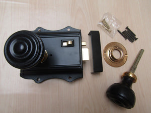 Olde Latch Black & Bun Rimmed Ebony + Brass Set.