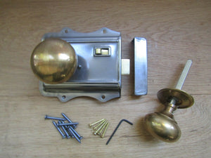 Olde Rim Latch Antique Iron & Cottage Rim Antique Brass.