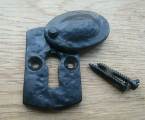 Oldhill Rectangular Covered Escutcheons Black Antique.