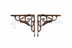 Pair of 7inch GNER Shelf Bracket Antique Copper.