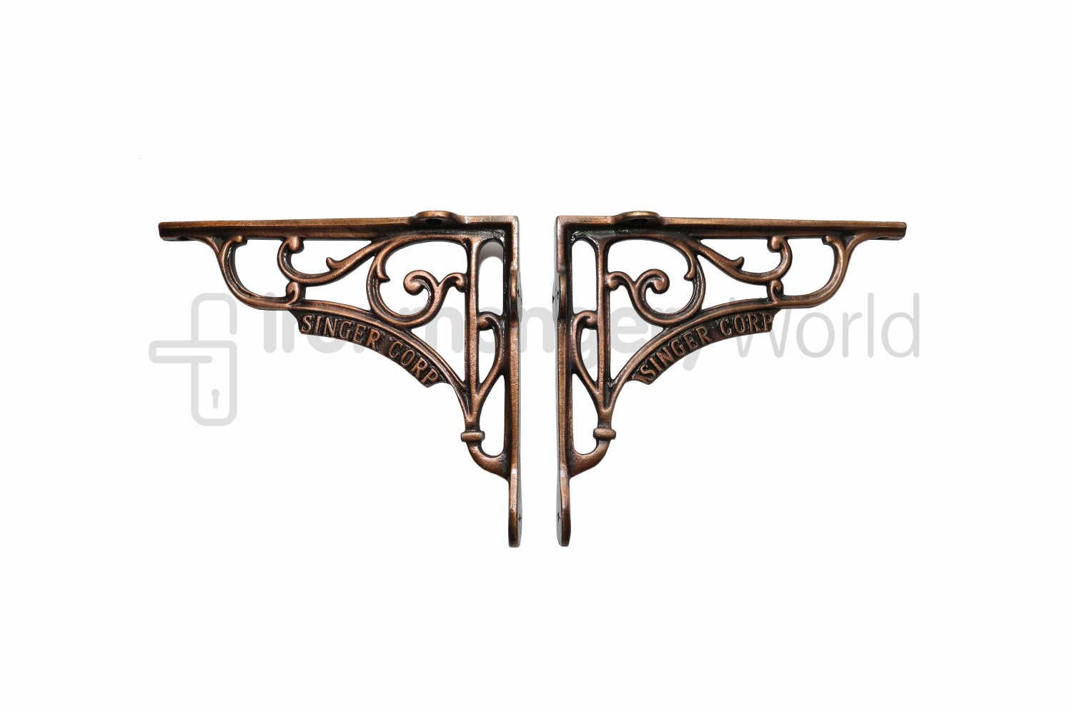 Pair of 7inch GNER Shelf Bracket Antique Copper.