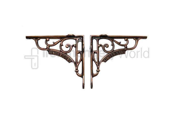 Pair of 7inch GNER Shelf Bracket Antique Copper.