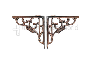 Pair of GNER Shelf Bracket Antique Copper 5inch.