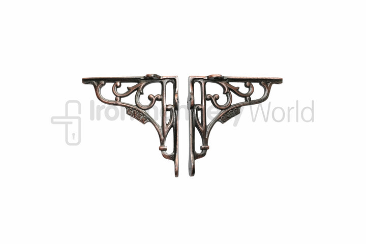 Pair of 6inch GNER Shelf Bracket Antique Copper.