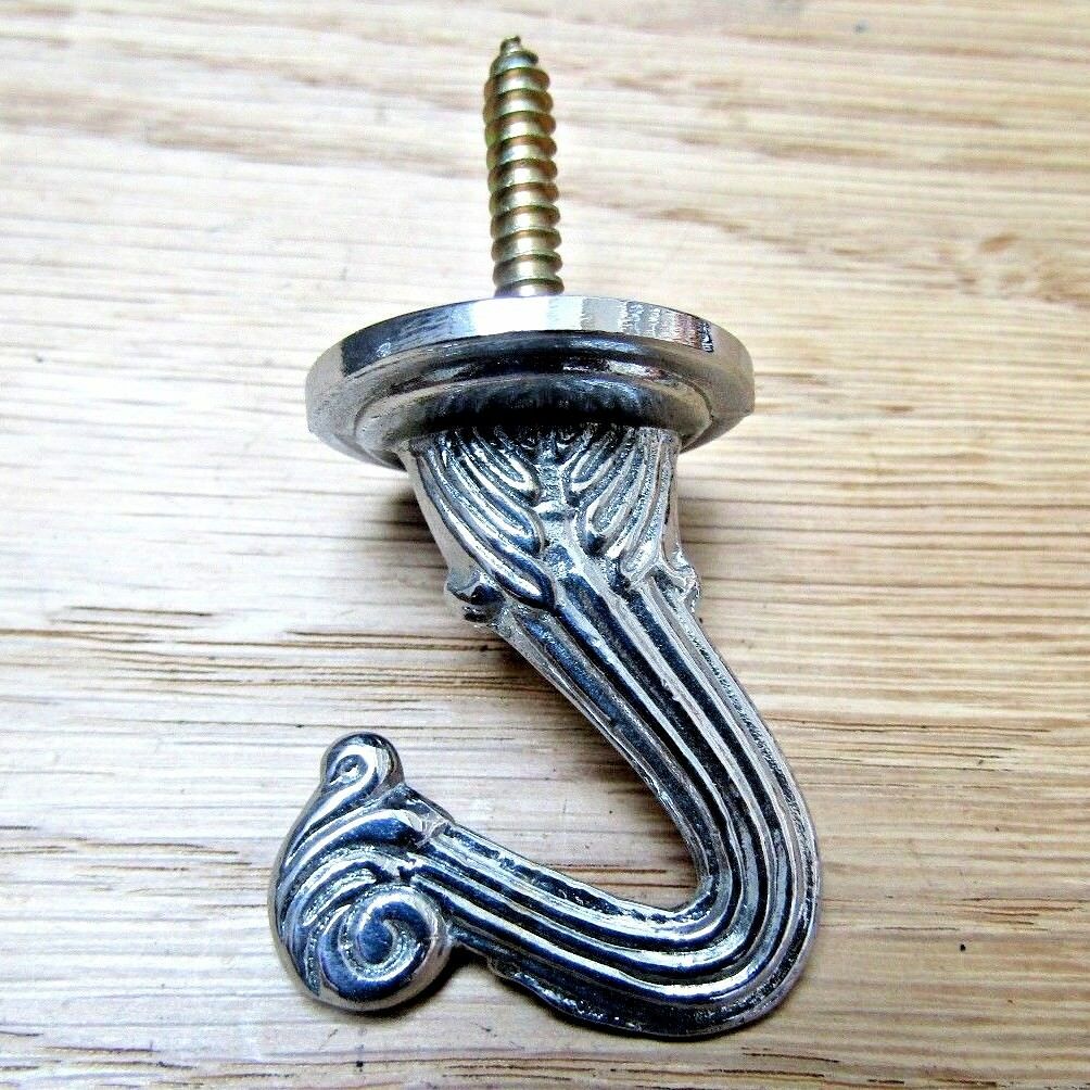 Ornate Ceiling Screw in Hook Chrome Plated.
