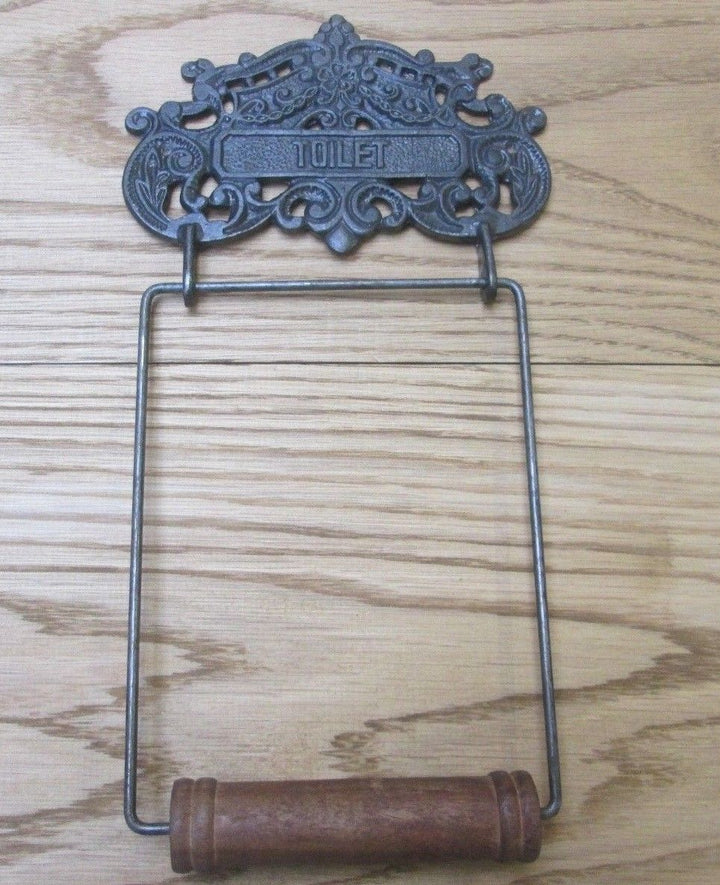 Ornate Decorative Toilet Roll Holder Antique Iron.