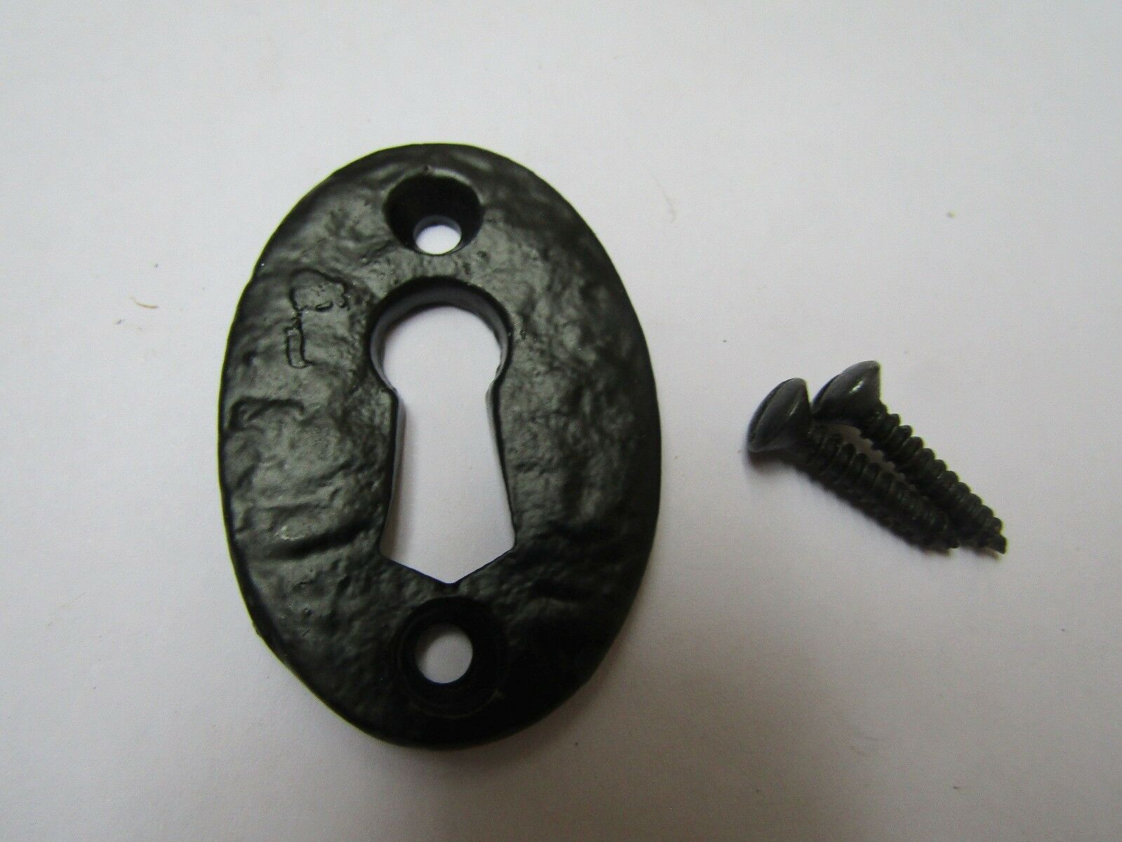 Oval Open Escutcheon Black Antique.