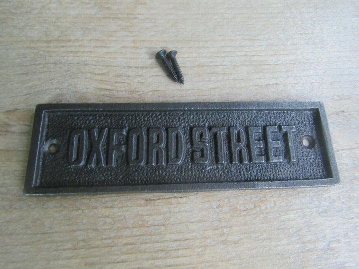 Oxford Street Cast Iron Plaque.