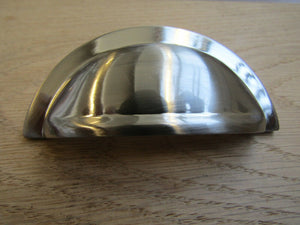 Oxford Rear Fix Cabinet Cup Pull Handle Satin Nickel.