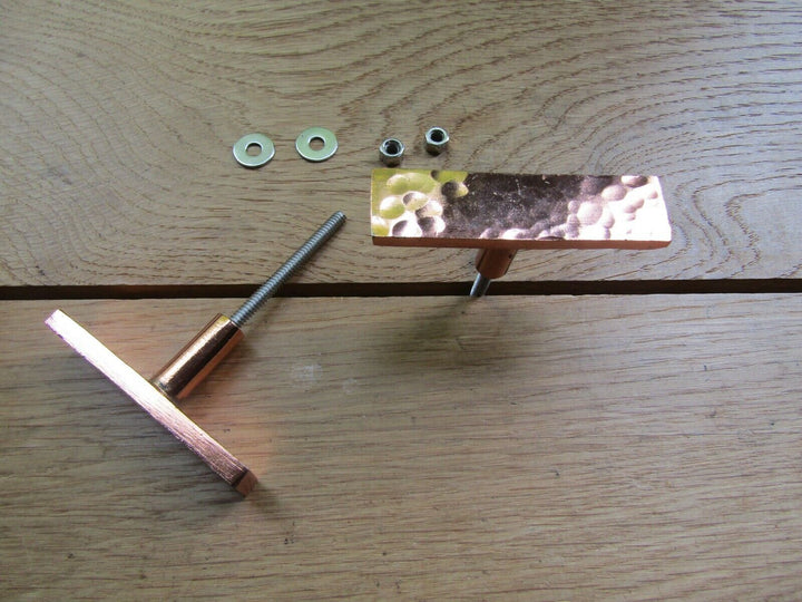 Pack of 2 Hammered Rectangle Polished Copper.