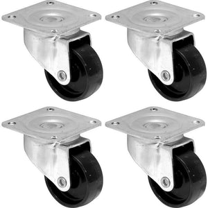 Pack of 4 light duty castors 40mm.