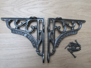 Pair Of 6inch Covent Garden Shelf Brackets Antique Iron.