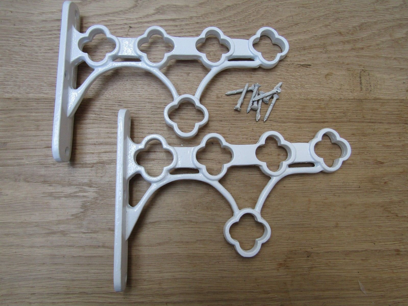 Pair Of Kitchen Pot Pan Shelf Brackets White.