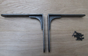 Pair Of Sheffield Shelf Brackets Antique Iron 8inch.