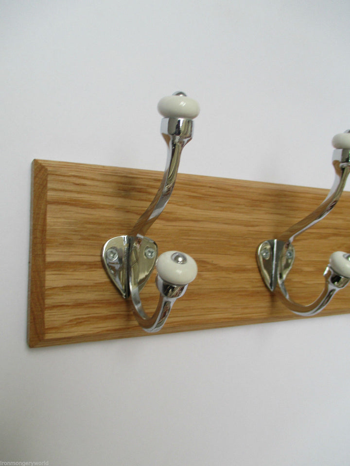 Polished Chrome Gloucester 2 Hook Coat Rail 27cm.