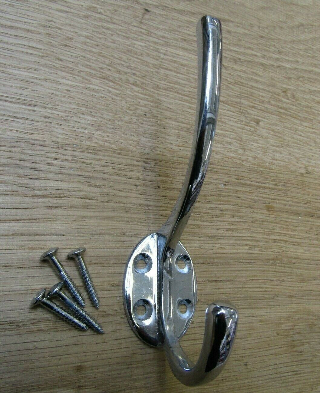 Victorian Coat Hook Polished Chrome.