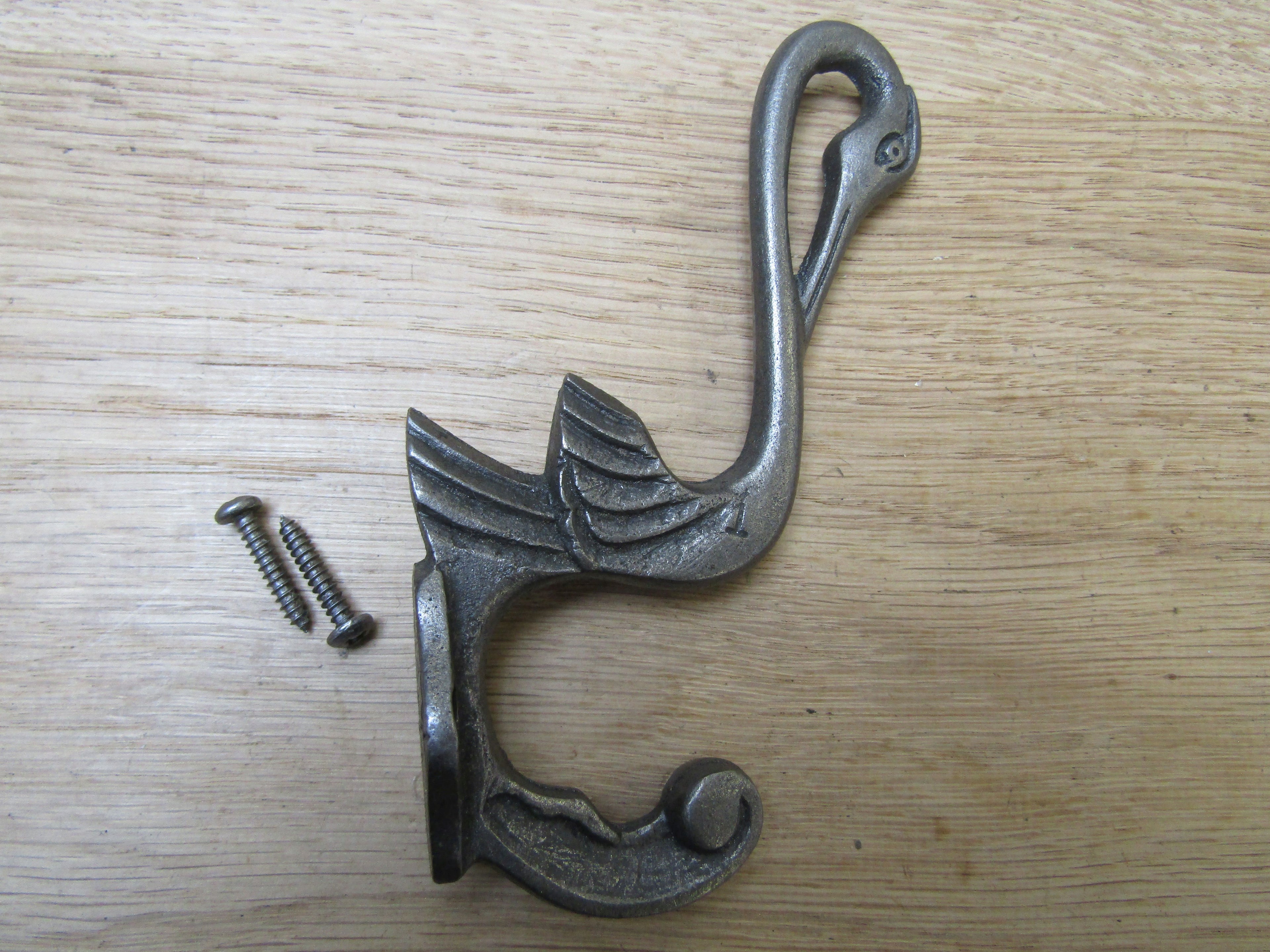 Pelican Coat Hook Antique Iron.