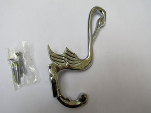 Pack Of 5 Pelican Coat Hooks Polished Chrome.