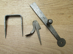 Hand-Forged Penny end door latch Large Antique Iron.