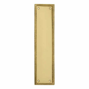 Plain Georgian Polished Brass Finger Plate.