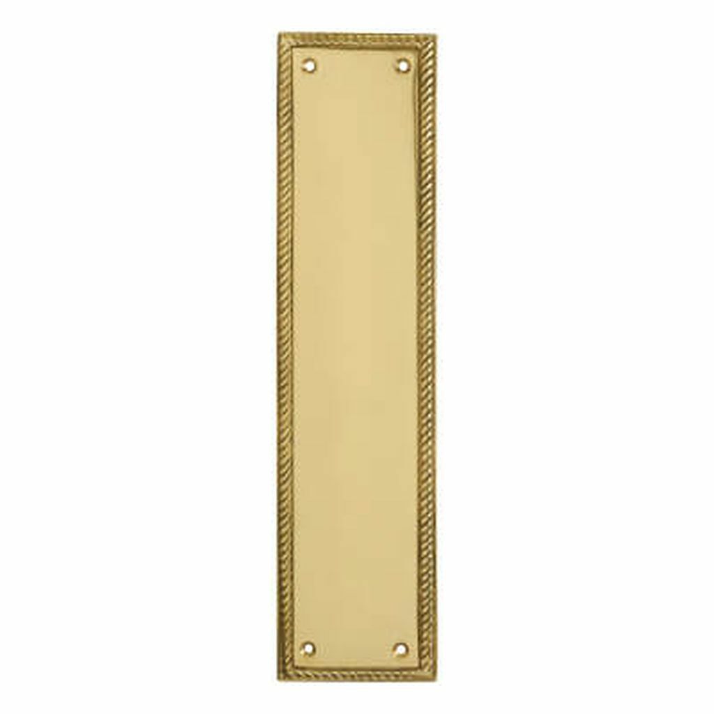 Plain Georgian Polished Brass Finger Plate.