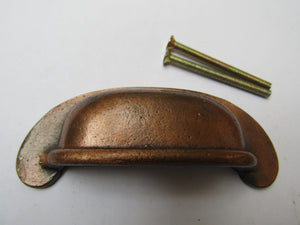Lipped Rear Fix Cup Pull Handle Antique Copper.